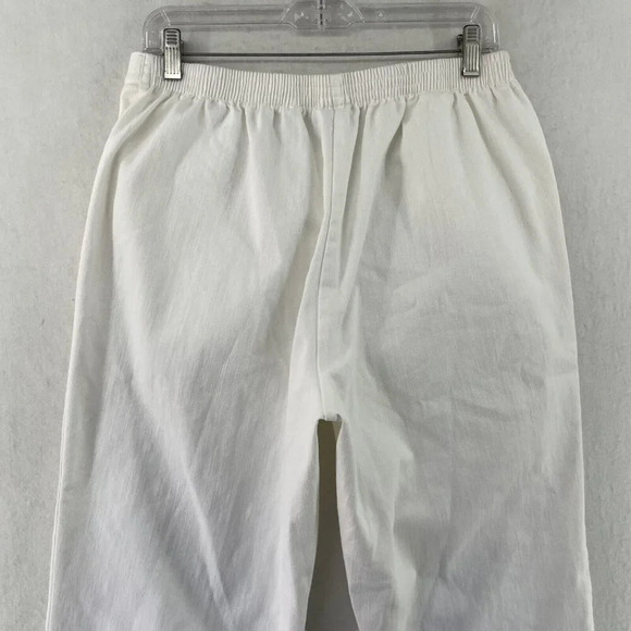 Alfred Dunner Pants Women's 12 White Pull On Comfort Waist Straight Leg Trouser - Picture 8 of 11
